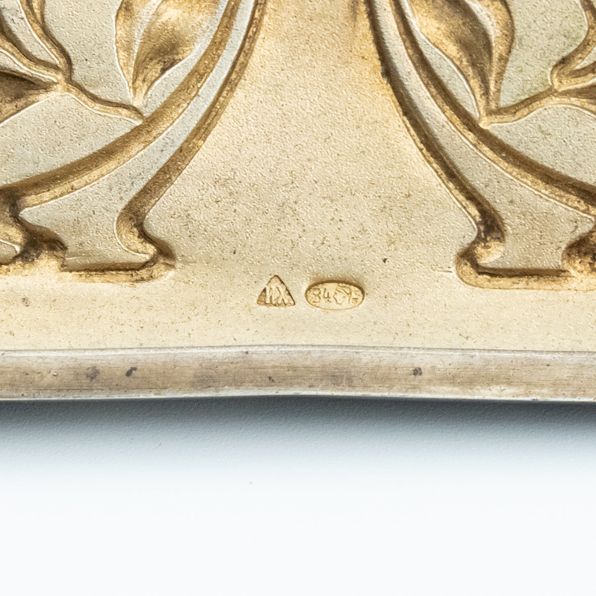 Antigua pitillera rusa de plata 84. con sello de Ivan Khlebnikov