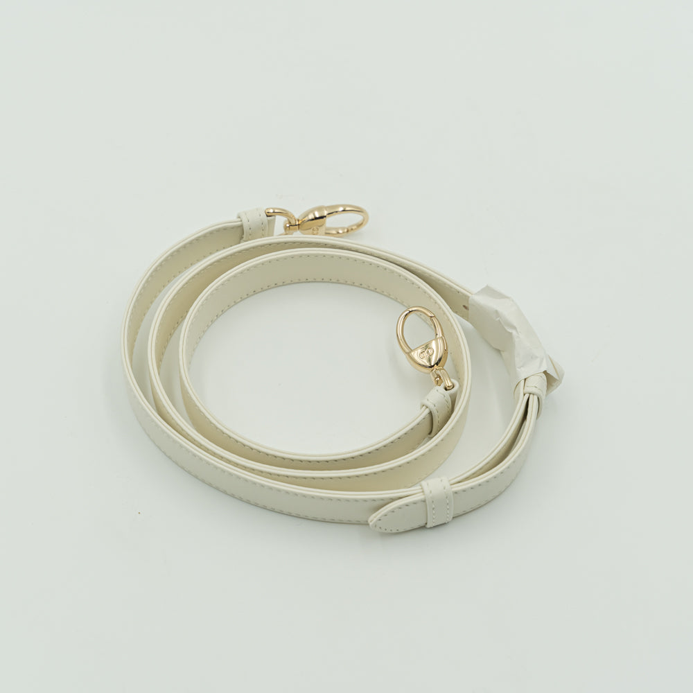 Lady Dior white (latte) colour lambskin medium size handbag