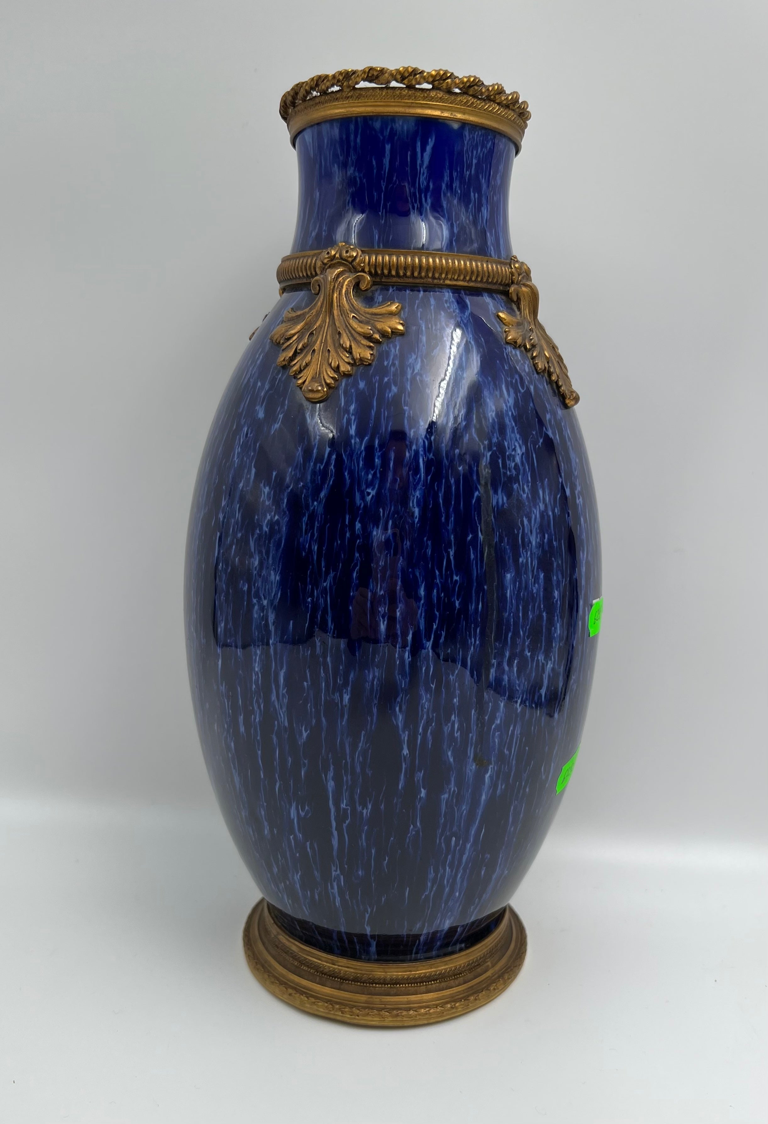 Antique Boch Freres Keramis (Co.) medium size cobalt blue vase