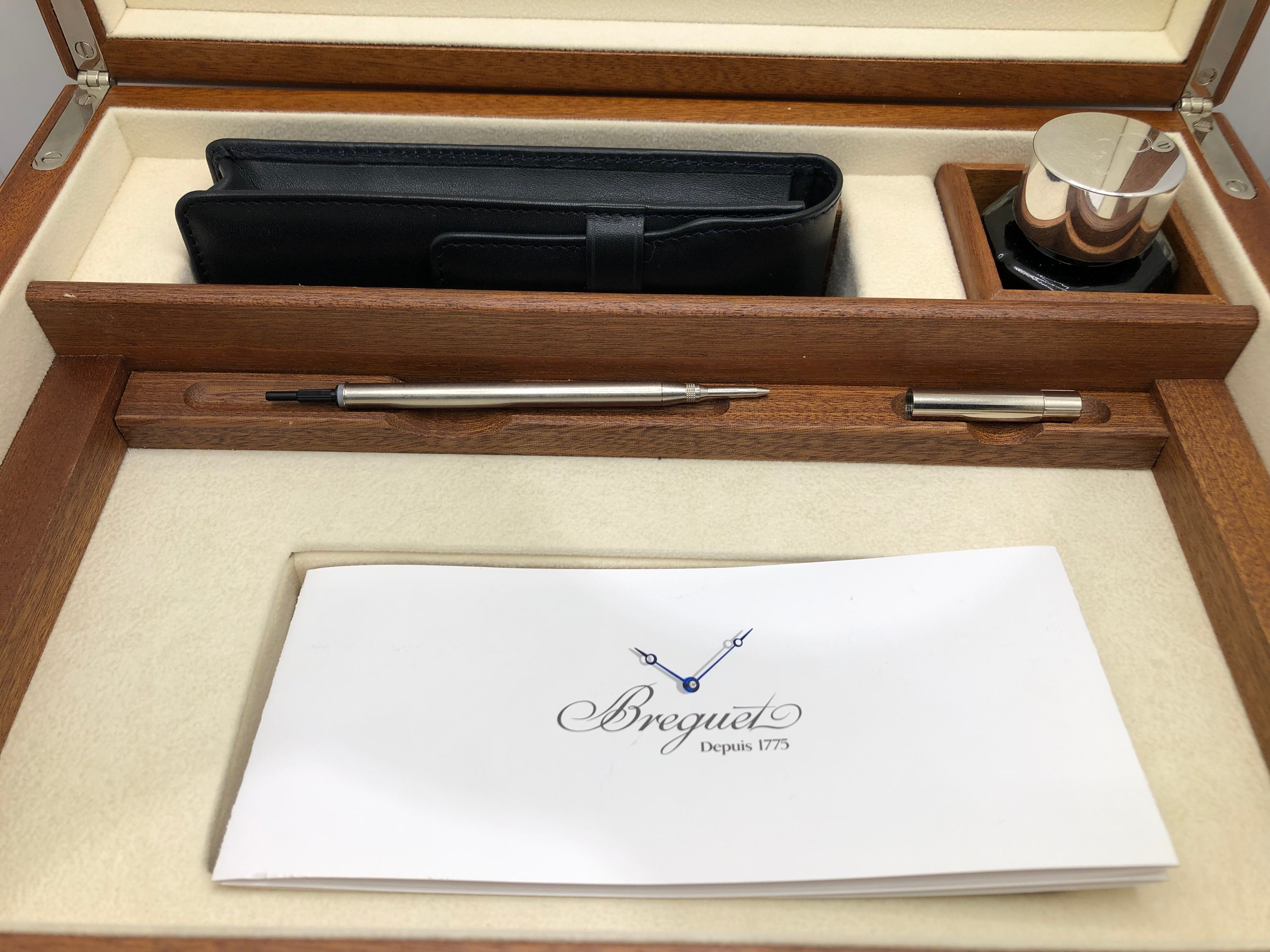 BREGUET: JUEGO DE 3 INSTRUMENTOS DE ESCRITURA EN PLATA DE LEY