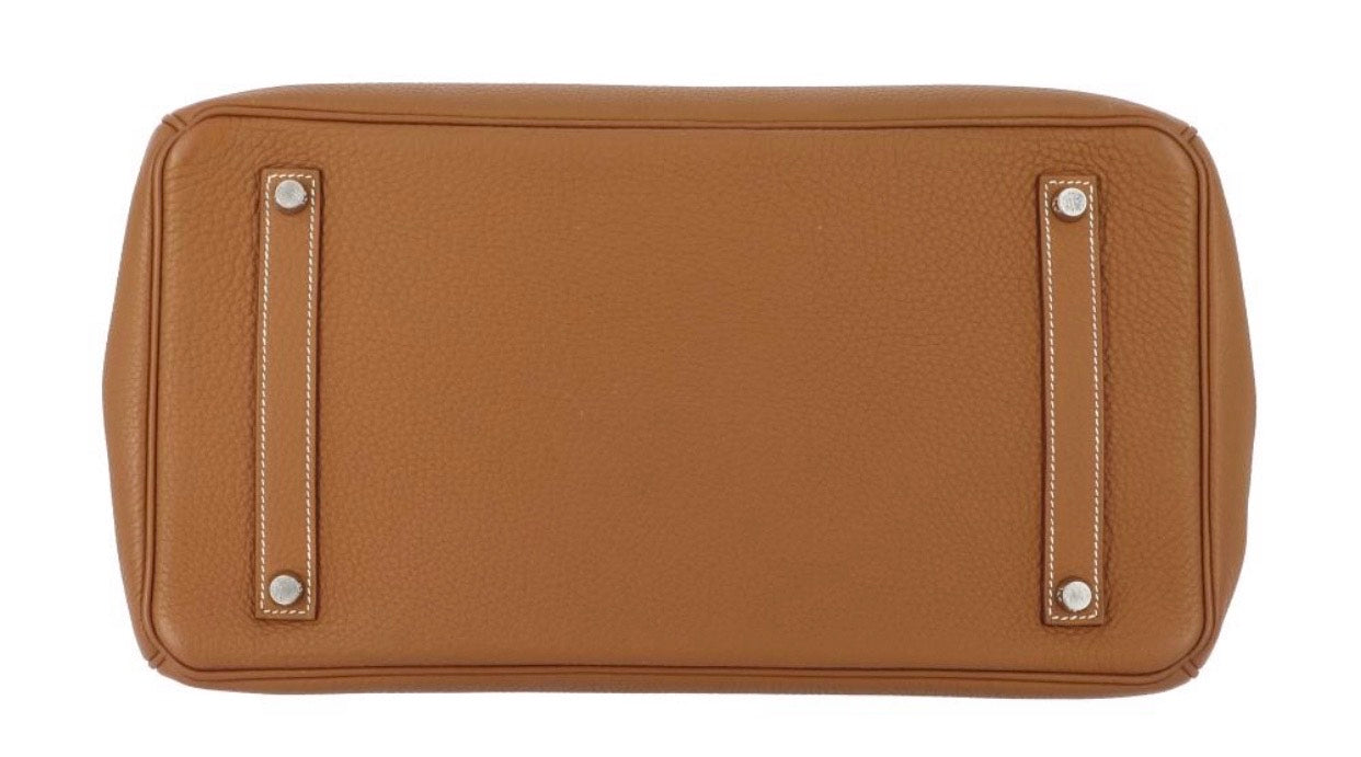 Hermés Birkin 35cm Oro de cuero Togo con herrajes de paladio