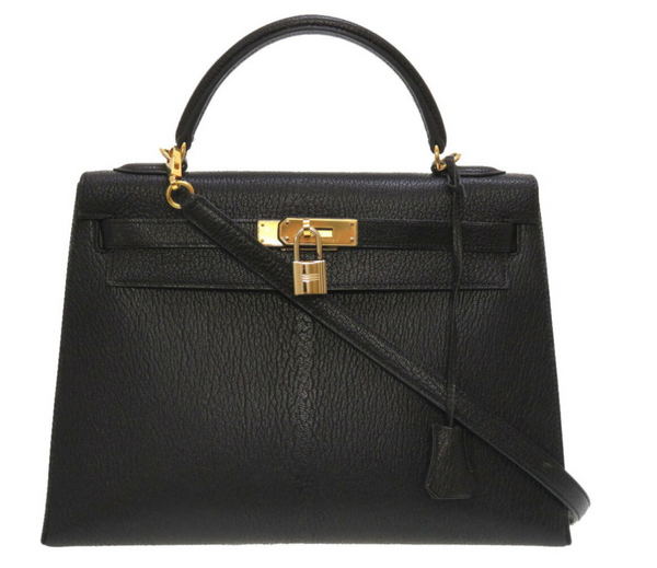 Bolso Hermes Kelly 32 Chevre Coromandel de Cuero