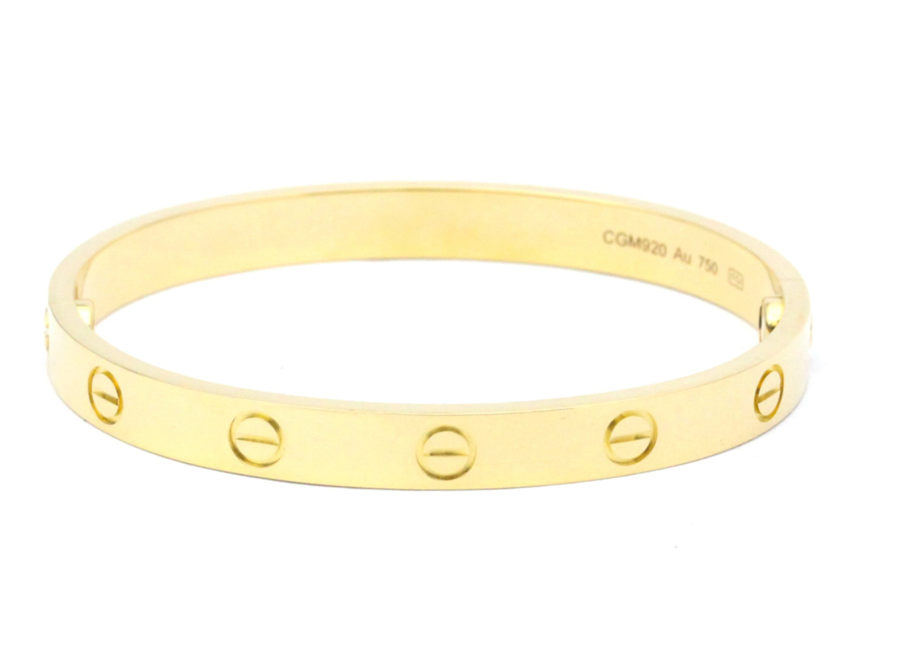 18K yellow gold Cartier LOVE bracelet with a screwdriver