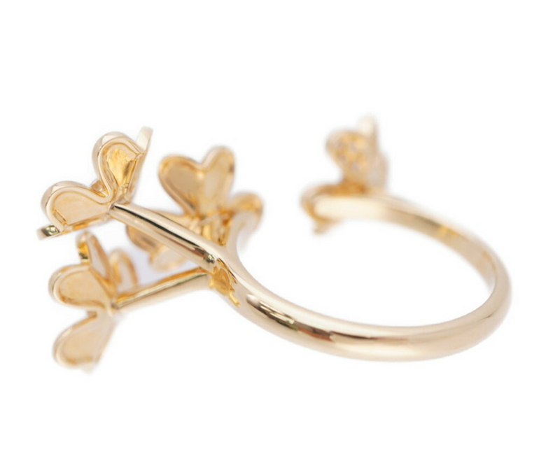 18k yellow gold Van Cleef & Arpels Frivole Between the Finger ring