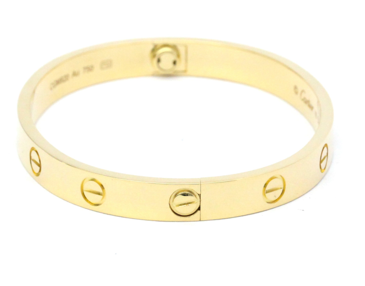 18K yellow gold Cartier LOVE bracelet with a screwdriver