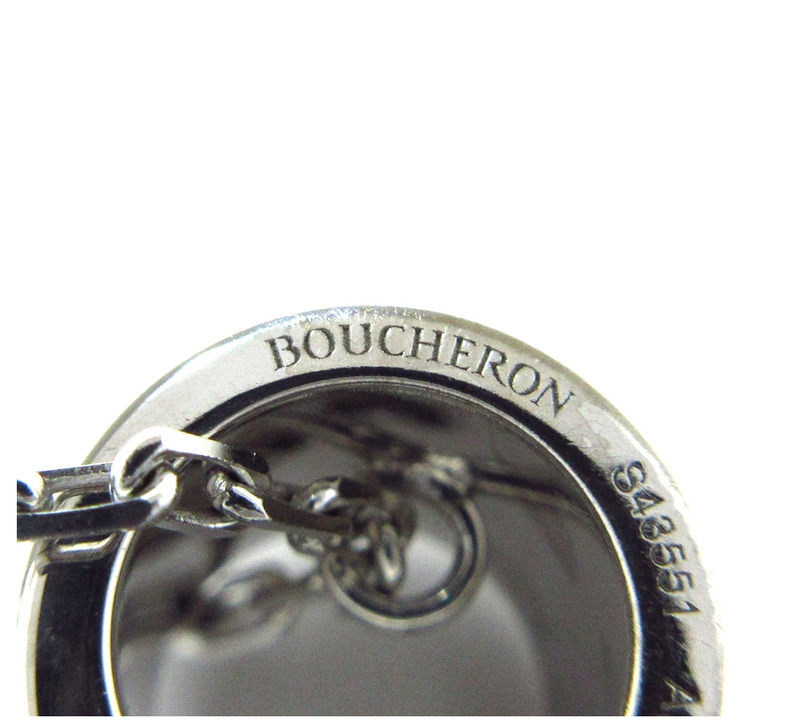 18K 白金 Boucheron Quatre 黑色版鑲鑽吊墜和項鍊
