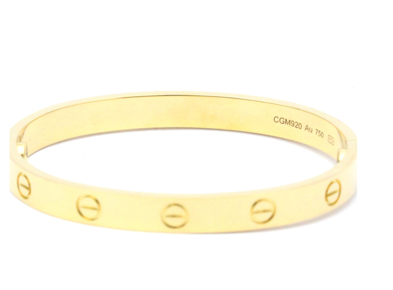 18K yellow gold Cartier LOVE bracelet with a screwdriver