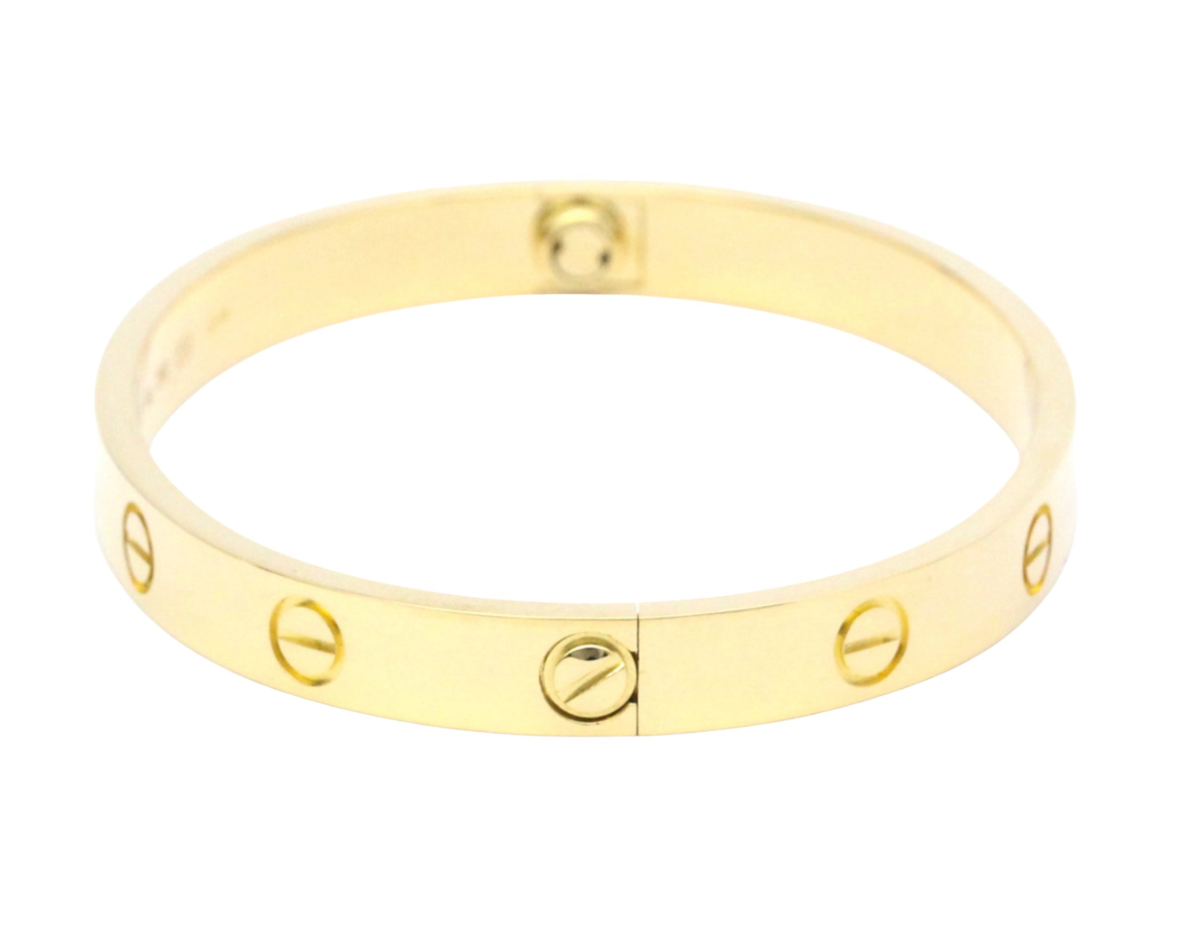 18K yellow gold Cartier LOVE bracelet with a screwdriver