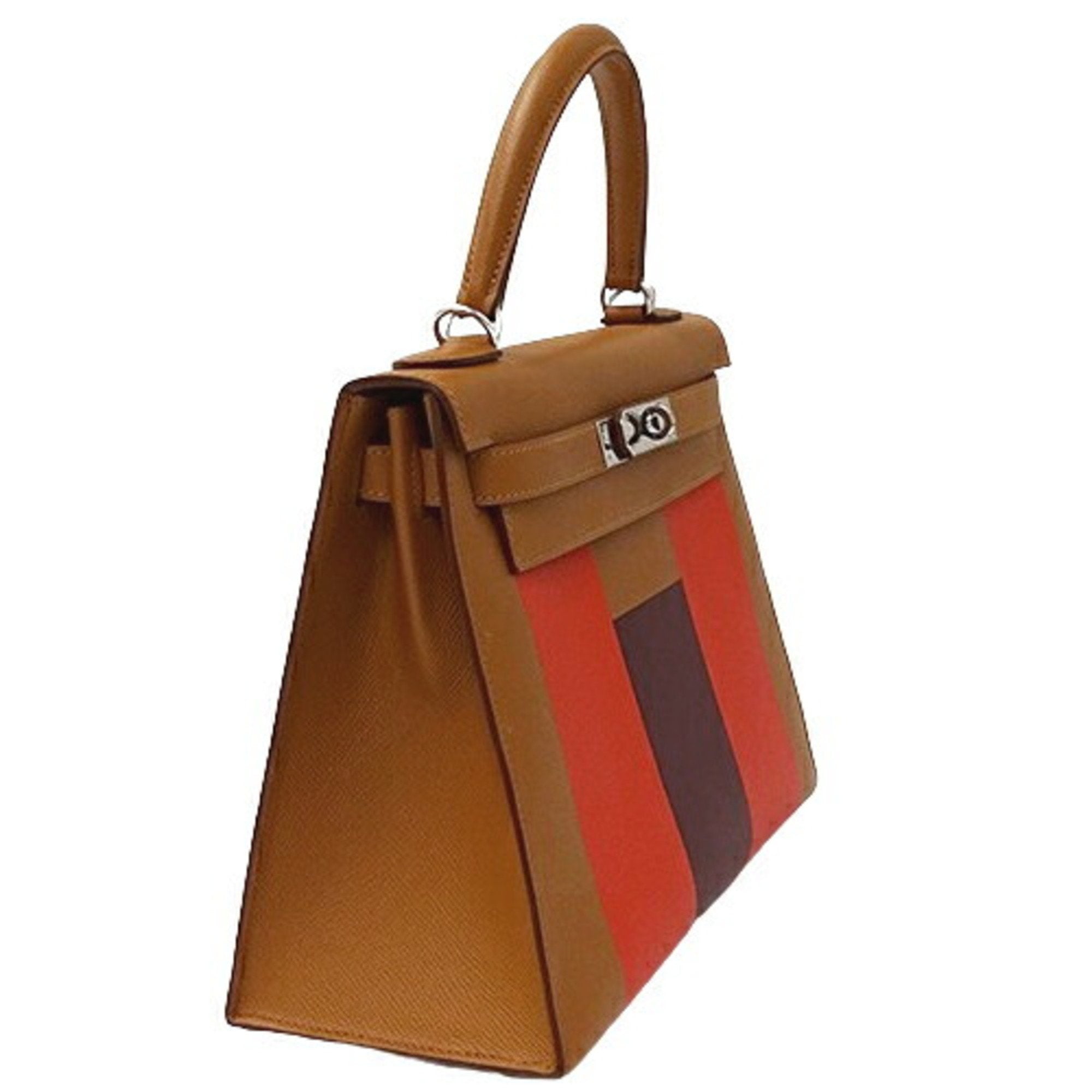 A LIMITED EDITION GOLD EPSOM, BORDEAUX SOMBRERO & CAPUCINE CHEVRE LEATHER LETTRE M KELLYGRAPHIE SELLIER KELLY 28