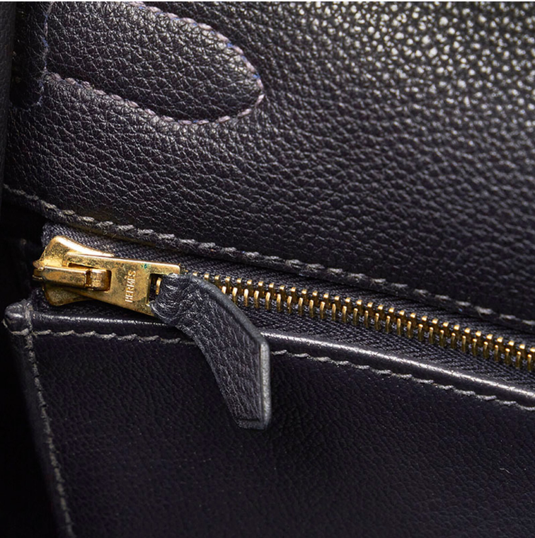 Hermès Kelly 32 Retourne handbag crafted in black Vache Ardennes leather