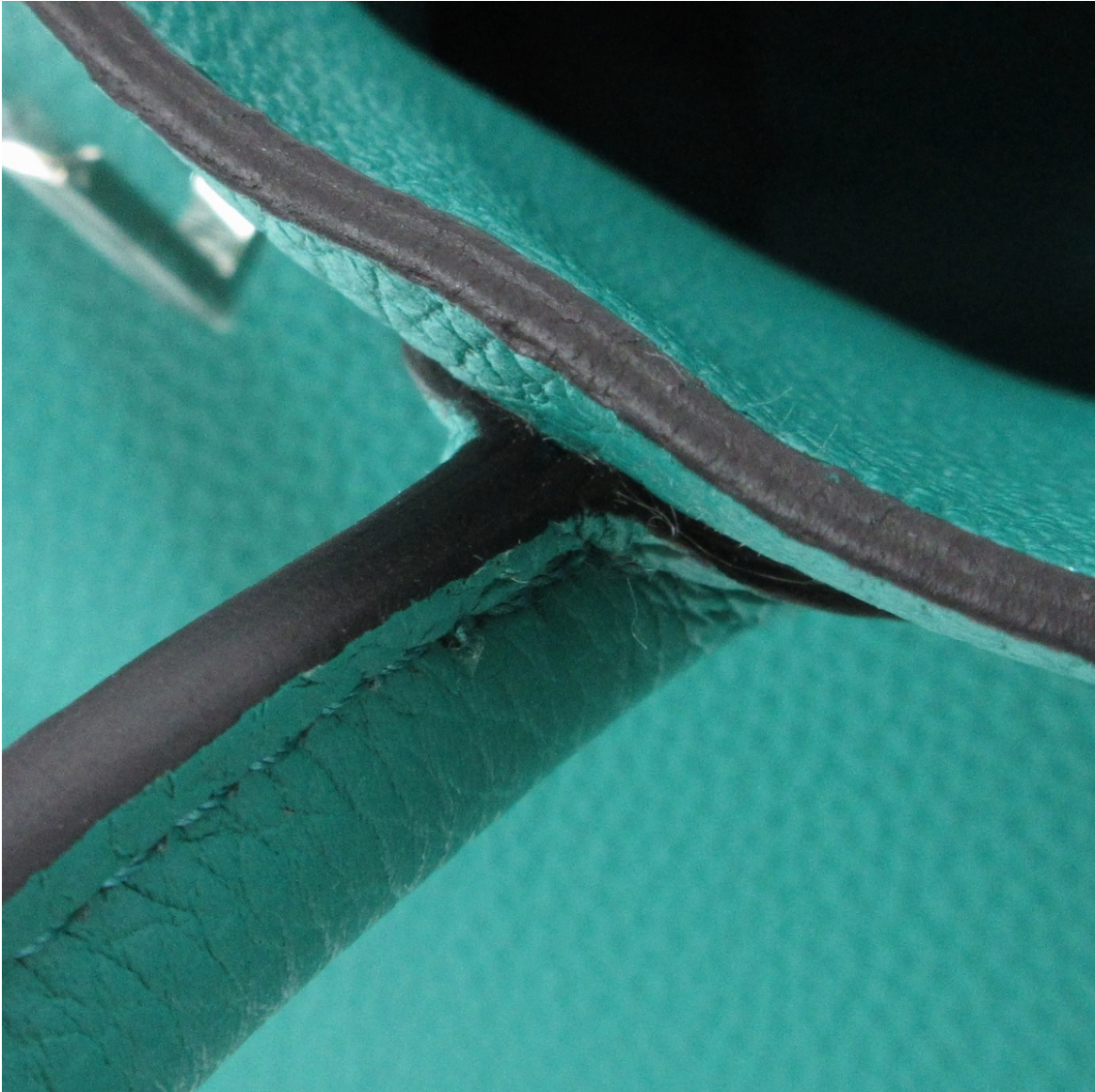 Bolso de cuero Green (Verre Veronne) Hermes Birkin 30 Togo con un hardware plateado