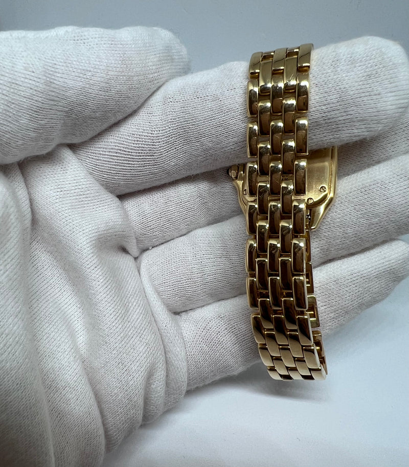 Vintage small Cartier de Panthere 18K yellow gold wristwatch - Full set