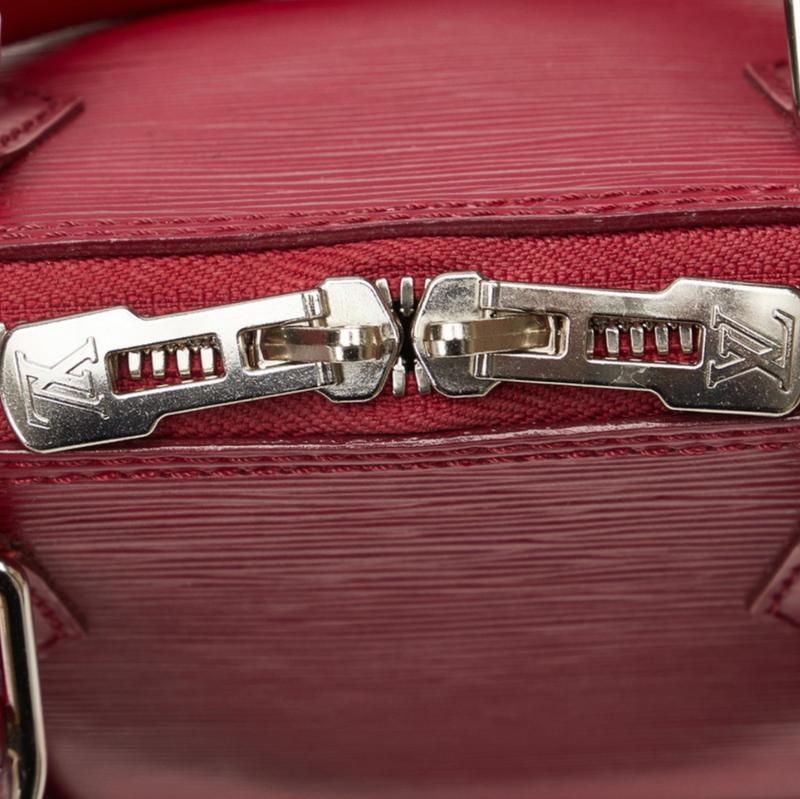 Red Louis Vuitton Alma BB Epi leather handbag