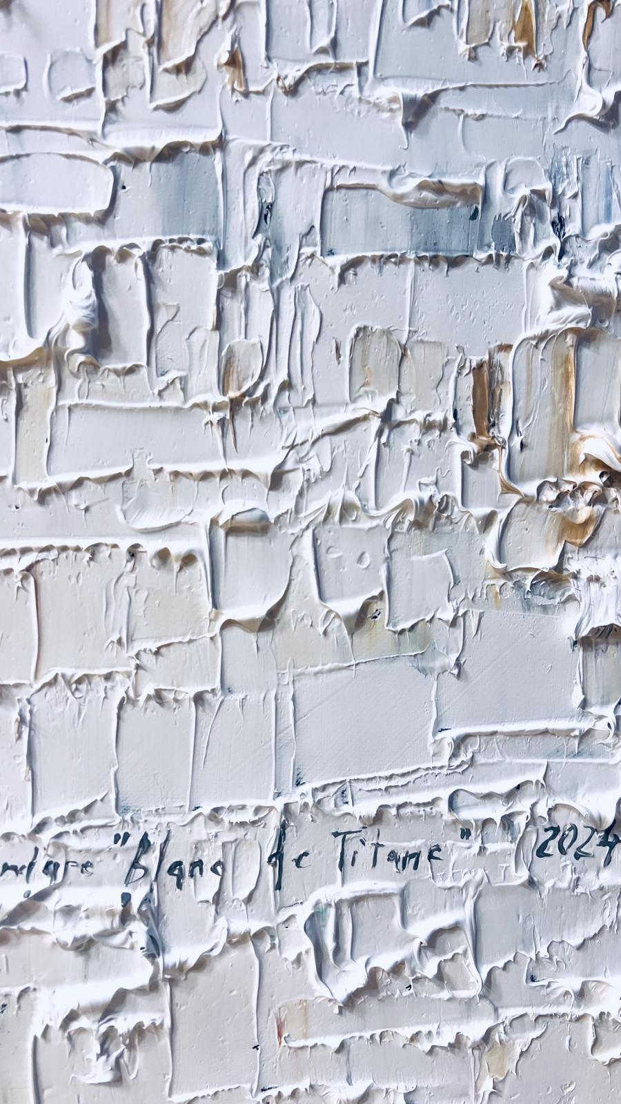 "Blanc de Titane" óleo sobre lienzo de Ieva Bondare