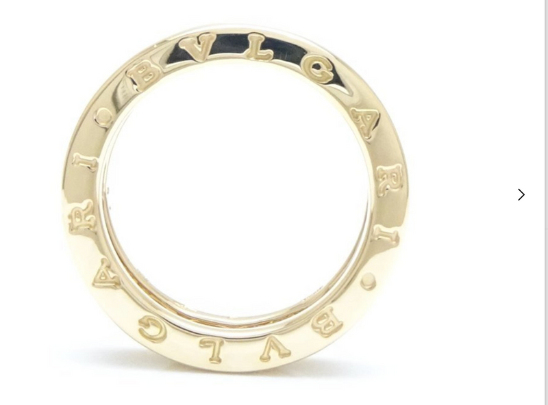 Bulgari B.Zero1 small model 18k yellow gold ring with diamonds