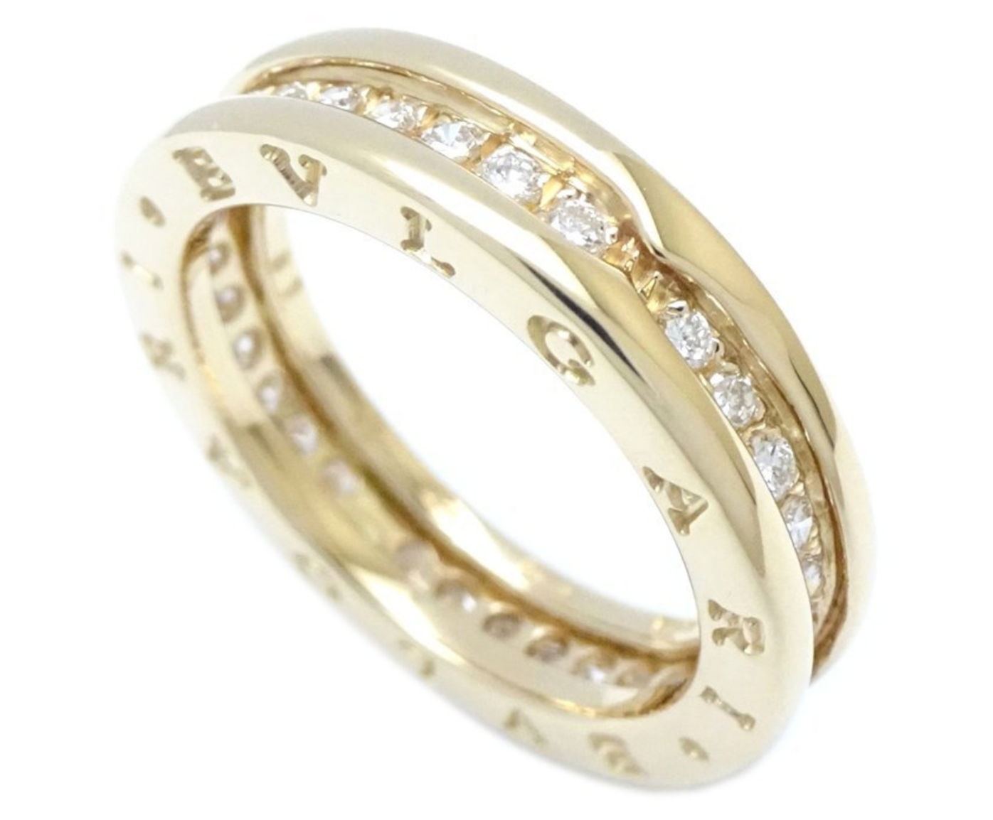 Sortija Bulgari B.Zero1 modelo pequeño en oro amarillo de 18k y diamantes
