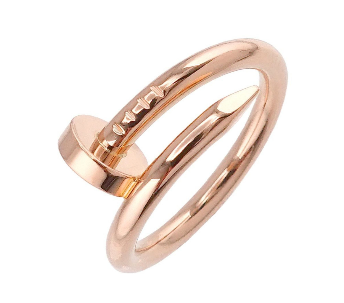 Anillo Cartier Juste un clou de oro rosa de 18k con certificado y caja original