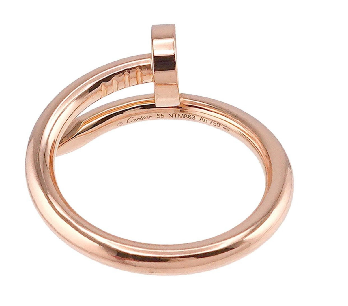Anillo Cartier Juste un clou de oro rosa de 18k con certificado y caja original