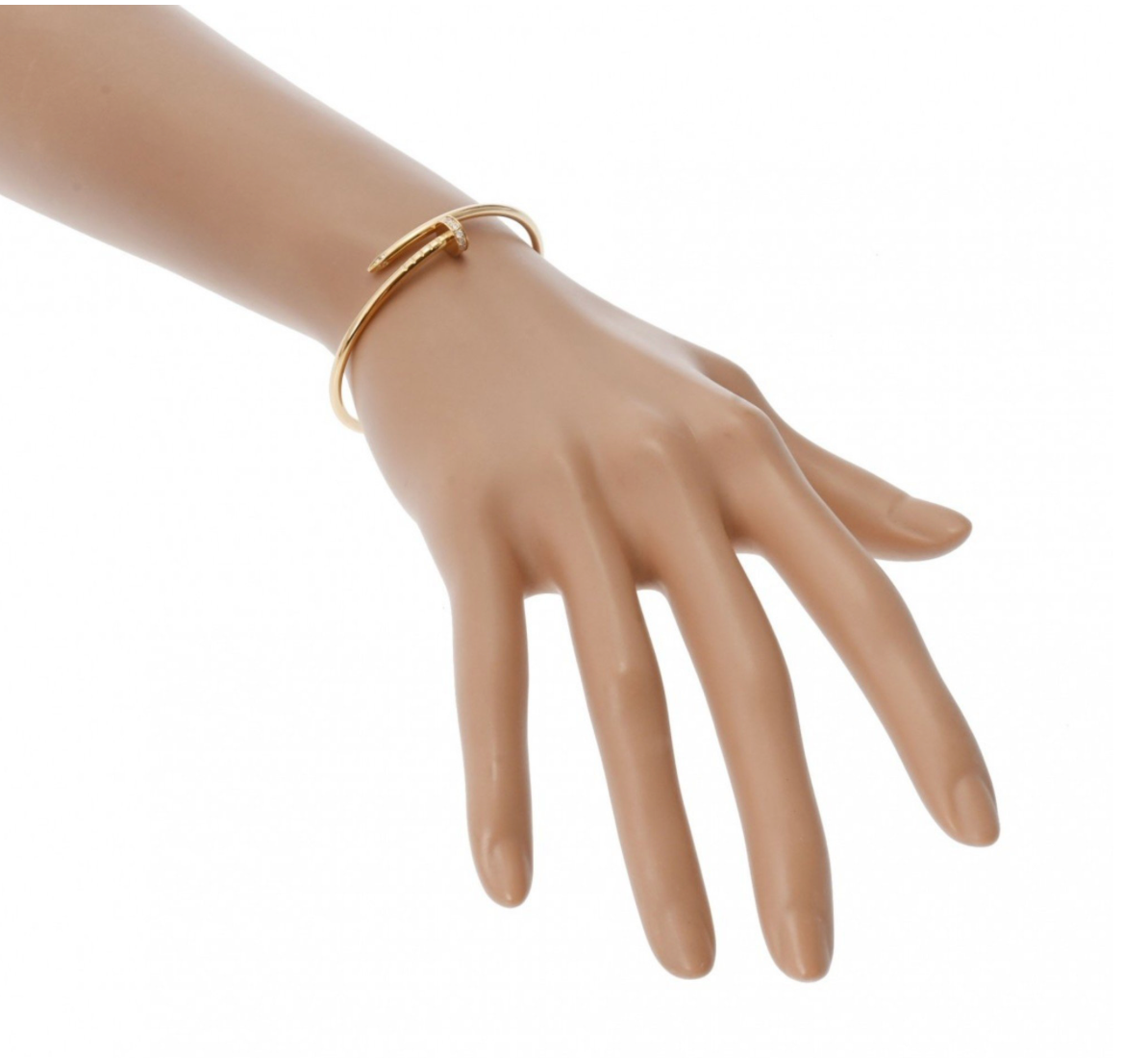 Conjunto completo de pulsera amarilla Cartier Juste un Clou de 18 quilates con 0,58 quilates de diamantes