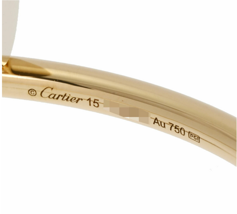 Full set Cartier Juste un Clou 18K yellow bracelet set with 0.58ctw of diamonds
