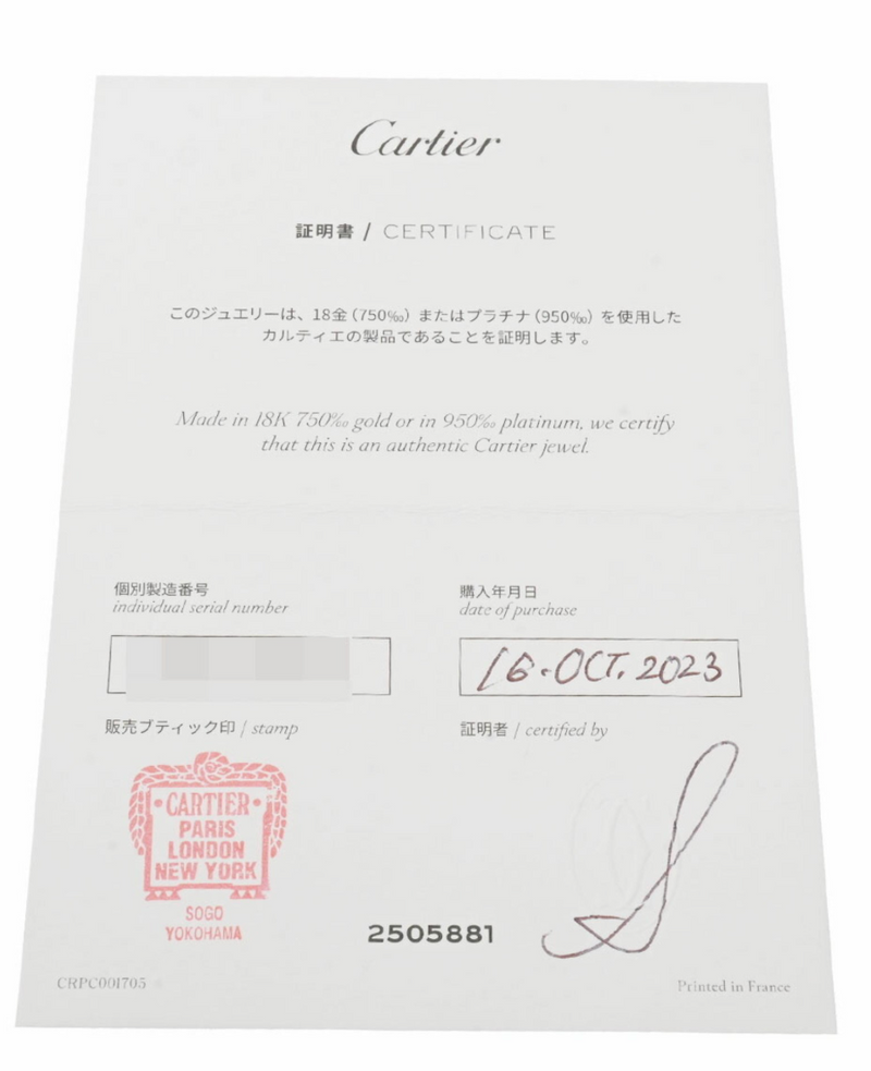 Conjunto completo de pulsera amarilla Cartier Juste un Clou de 18 quilates con 0,58 quilates de diamantes