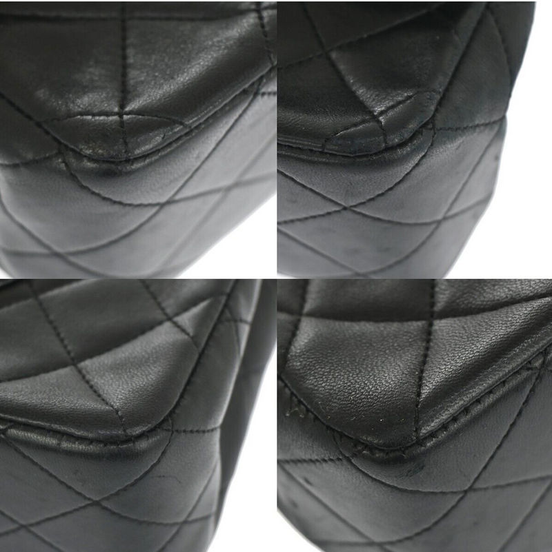 Chanel Classic black lambskin handbag with the iconic Matelasse finish