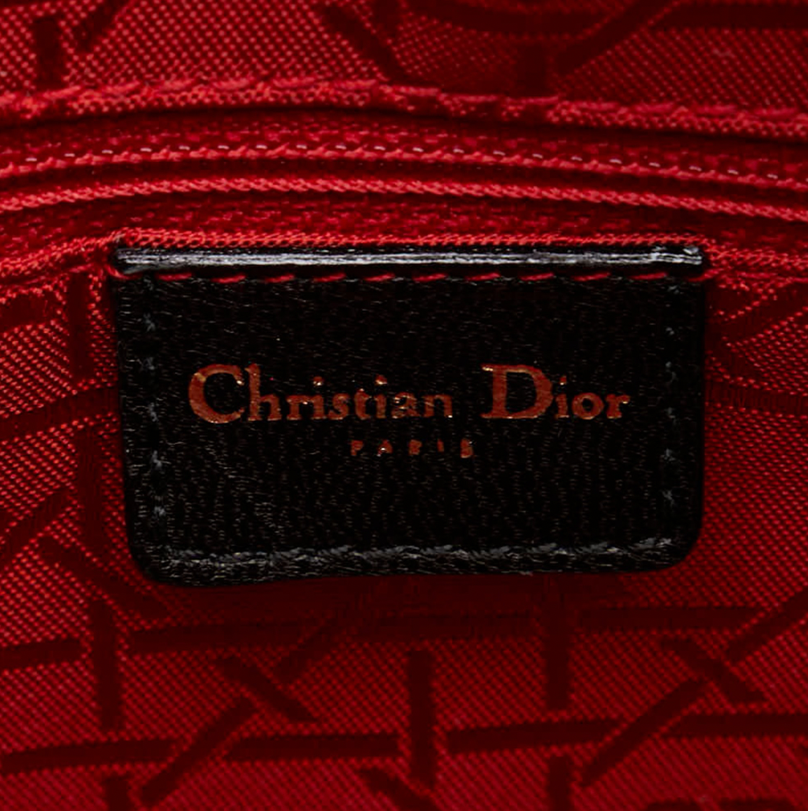 Lady Dior Dior Black Cannage Negro Lambbs de cuero de cuero de piel grande