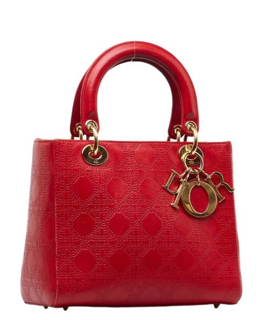 Bolso de cuero perforado de edición limitada 2017 Lady Dior de 2017 por Christian Dior