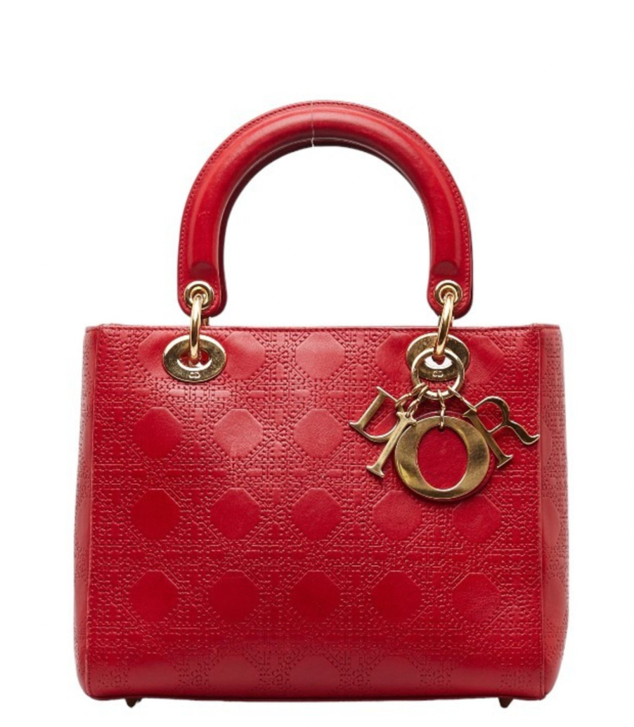 Bolso de cuero perforado de edición limitada 2017 Lady Dior de 2017 por Christian Dior