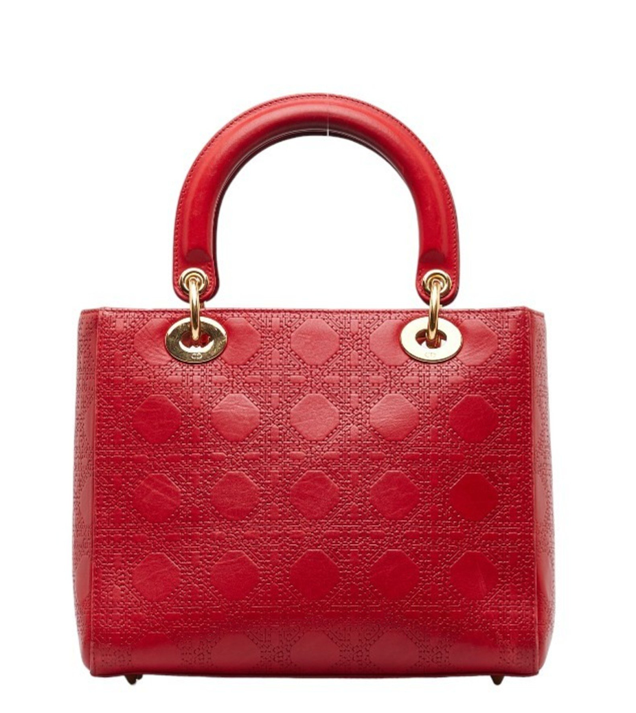 Bolso de cuero perforado de edición limitada 2017 Lady Dior de 2017 por Christian Dior