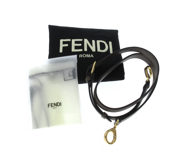 FENDI PEEKABOO ISEEU SMALL brown LEATHER BAG WITH A LONG shoulder STRAP