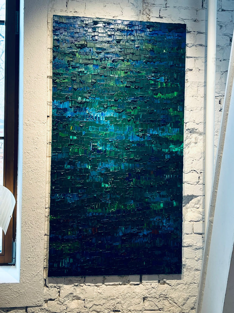 "Vert de Phtalo" óleo sobre lienzo de Ieva Bondare