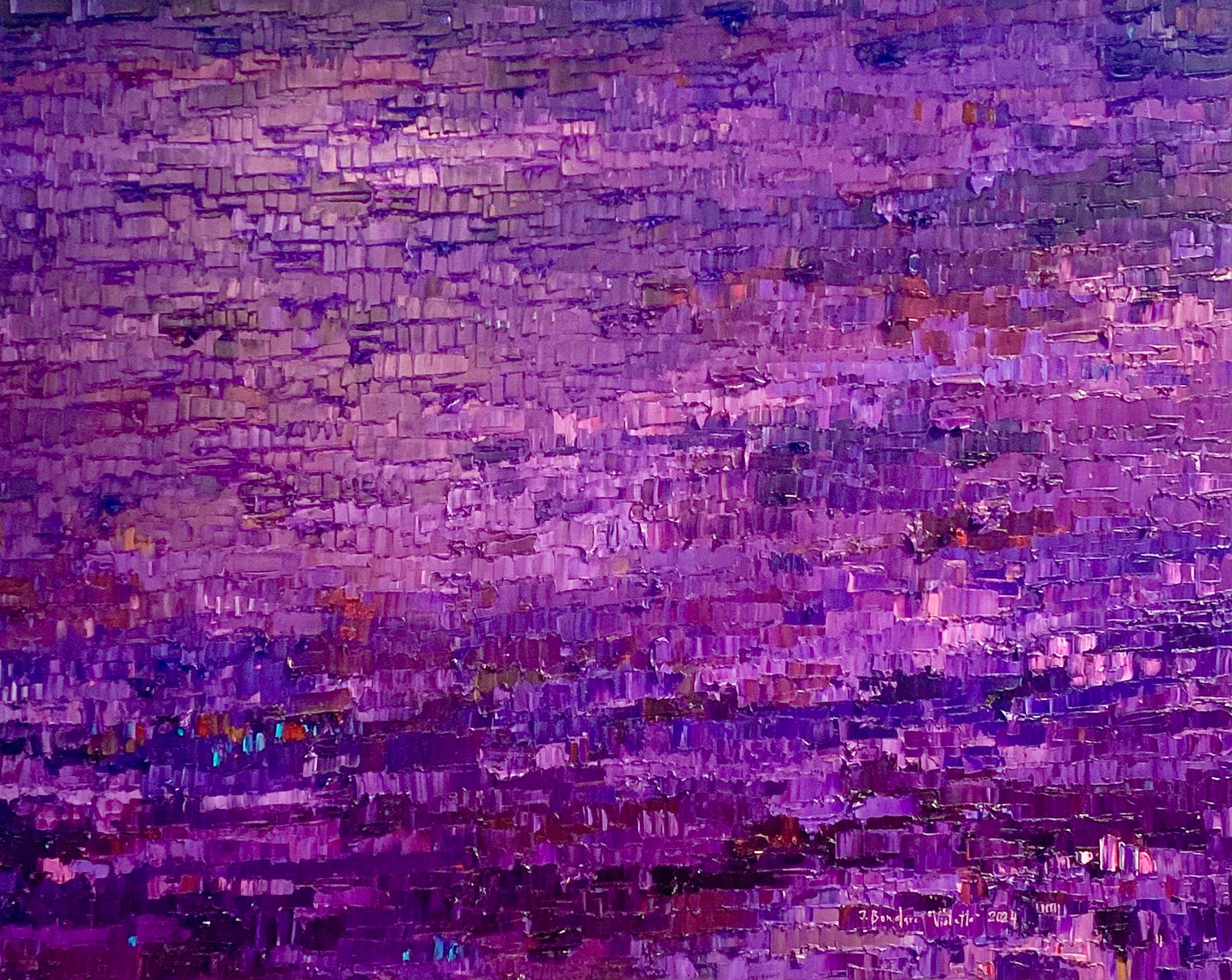 "Violetto" óleo sobre lienzo de Ieva Bondare