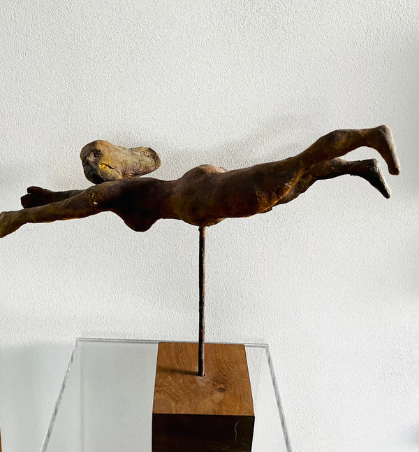Gypsum sculpture "Flying" (Lidojošā) by Ieva Bondare