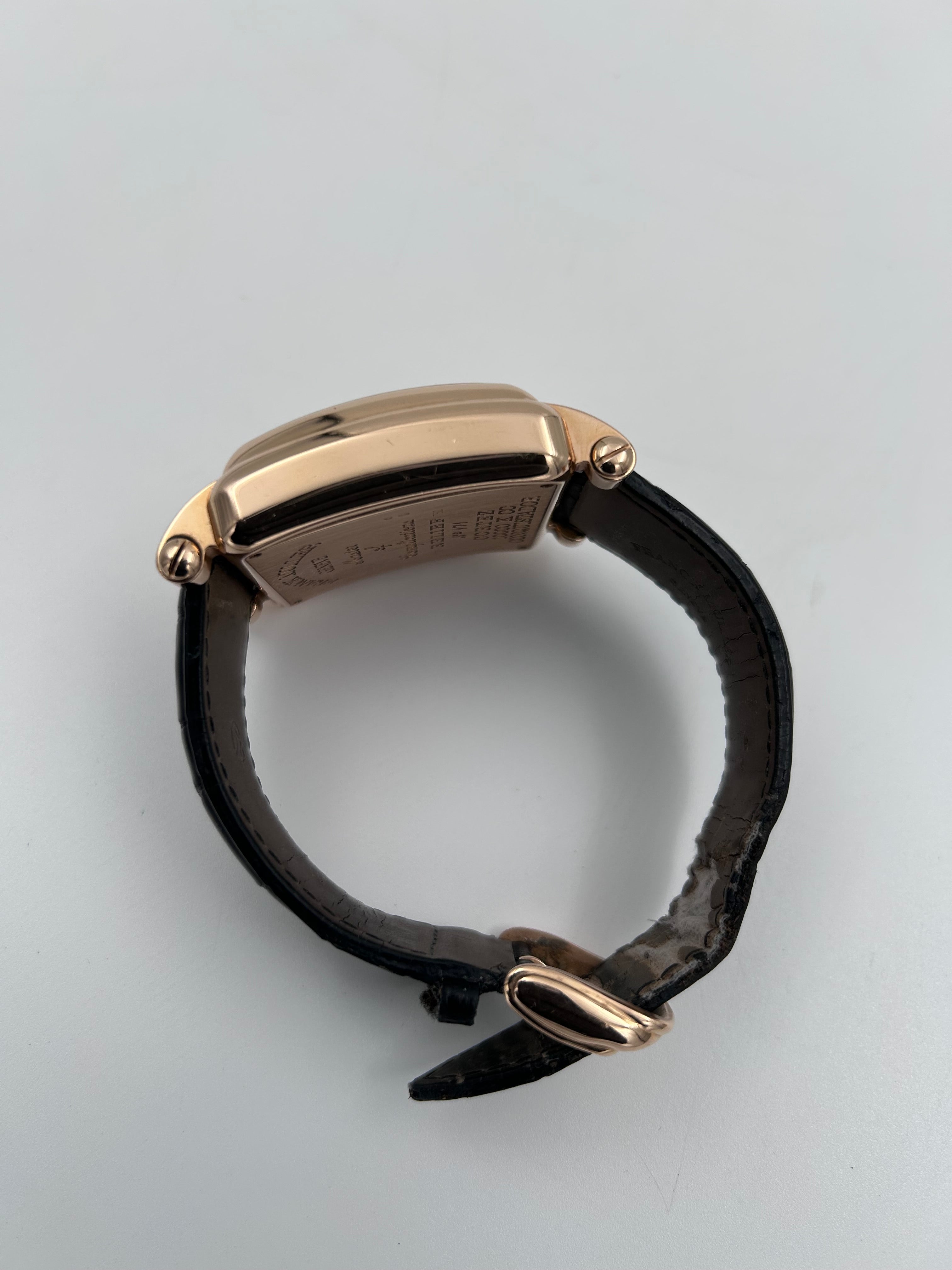 Pre-owned 18k rose gold Franck Muller Conquistador 10000 K CC King Cortez men's wristwatch