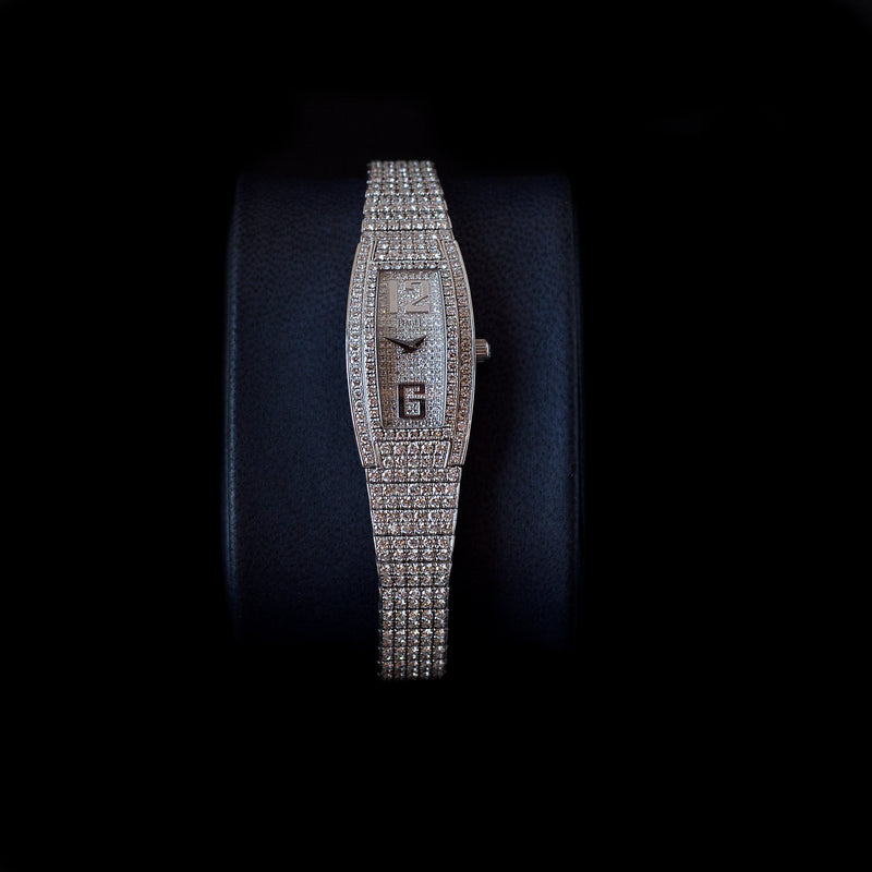 Limited edition Piaget Limelight Tonneau white gold with pave set diamonds