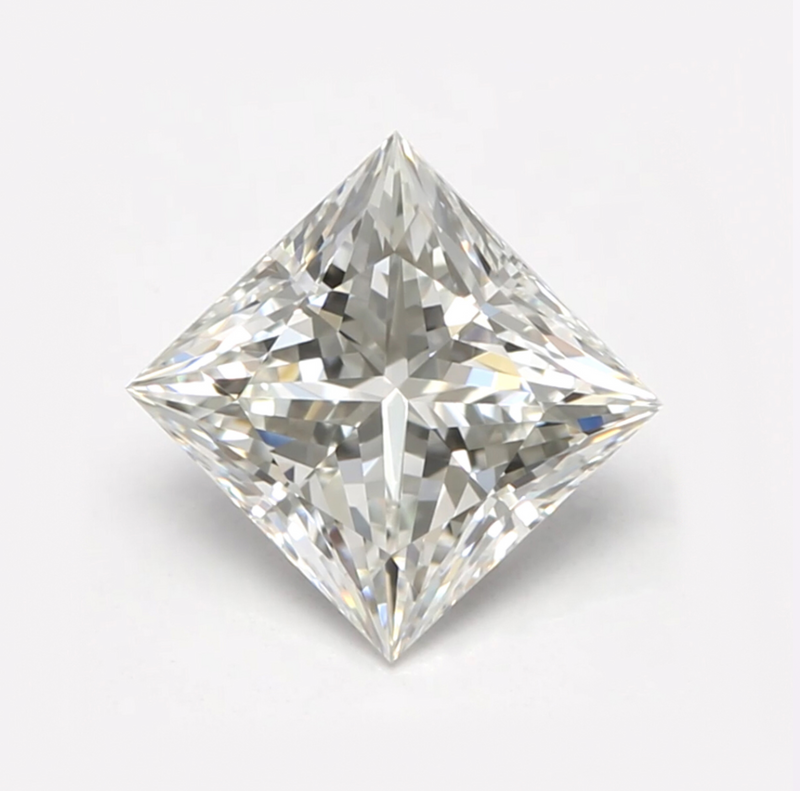 Diamante de claridad IF de talla princesa de color G de 1 quilate