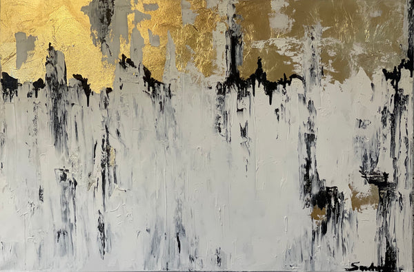Painting by Sandra Japiņa "There is sun behind the mountains", 2021