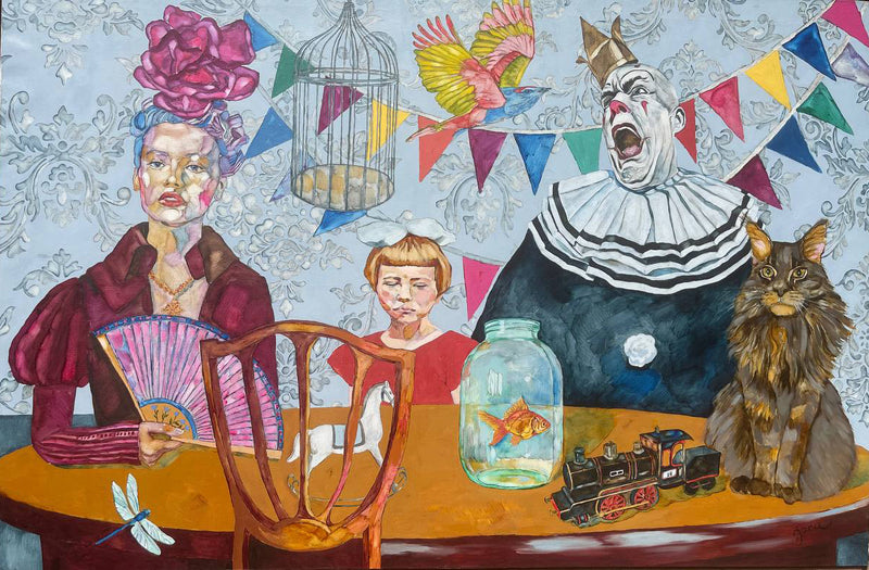 Pintura al óleo de Jana Nesteroviča "Familia", 2018