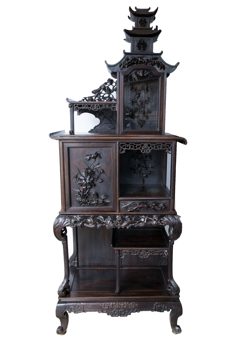 Display cabinet designed in Orientalist style by Gabriel Viardot