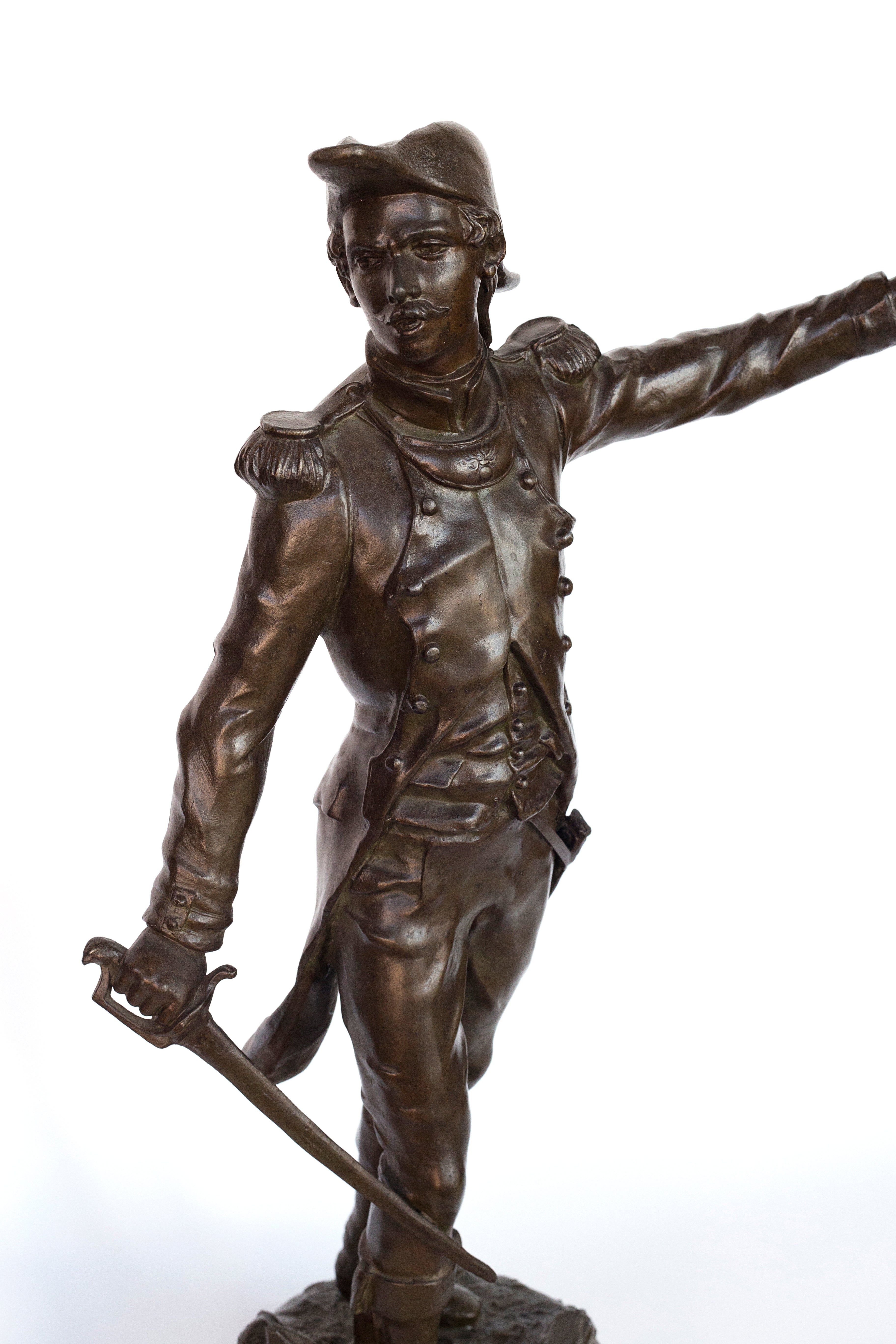 Pair of rare “LA Victoire” and “La Patrie en Danger” sculptures by Charles Anfrie