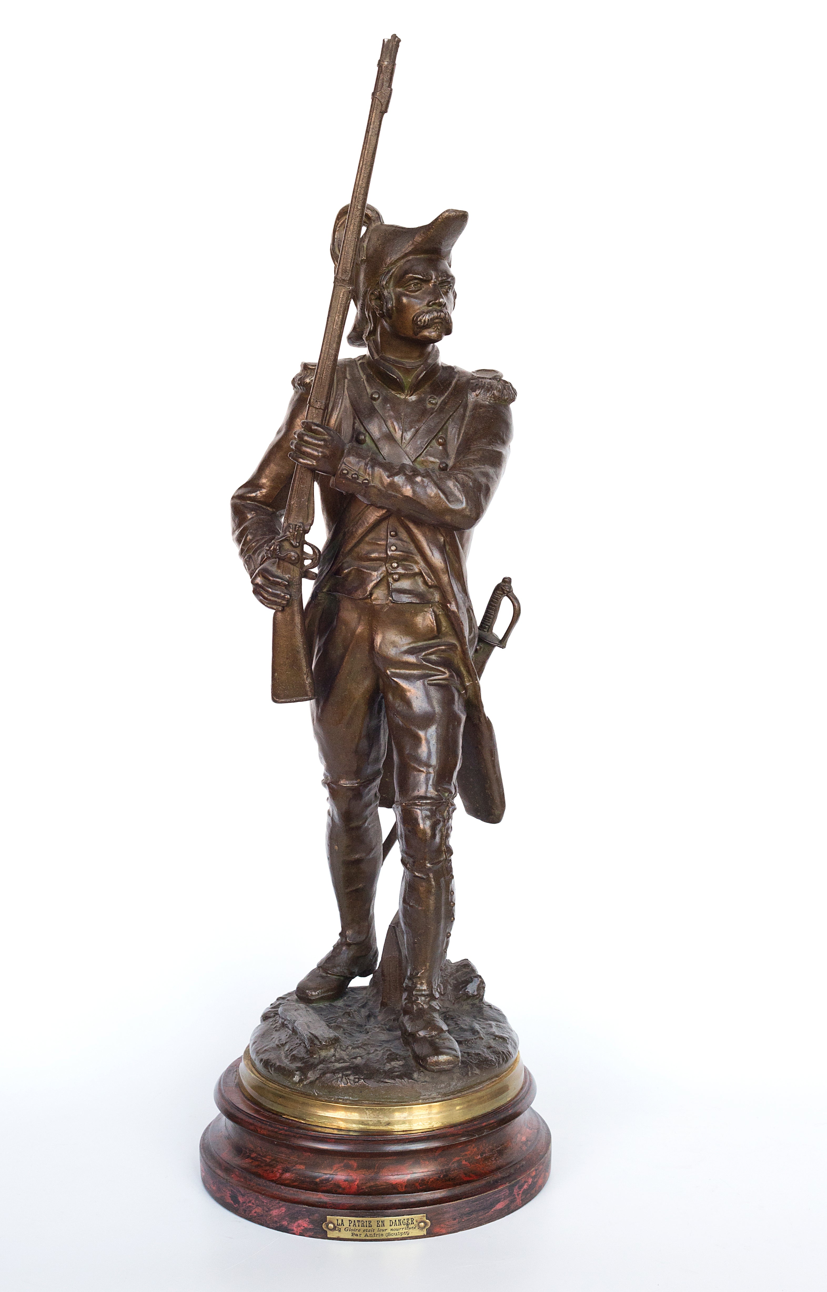 Pair of rare “LA Victoire” and “La Patrie en Danger” sculptures by Charles Anfrie