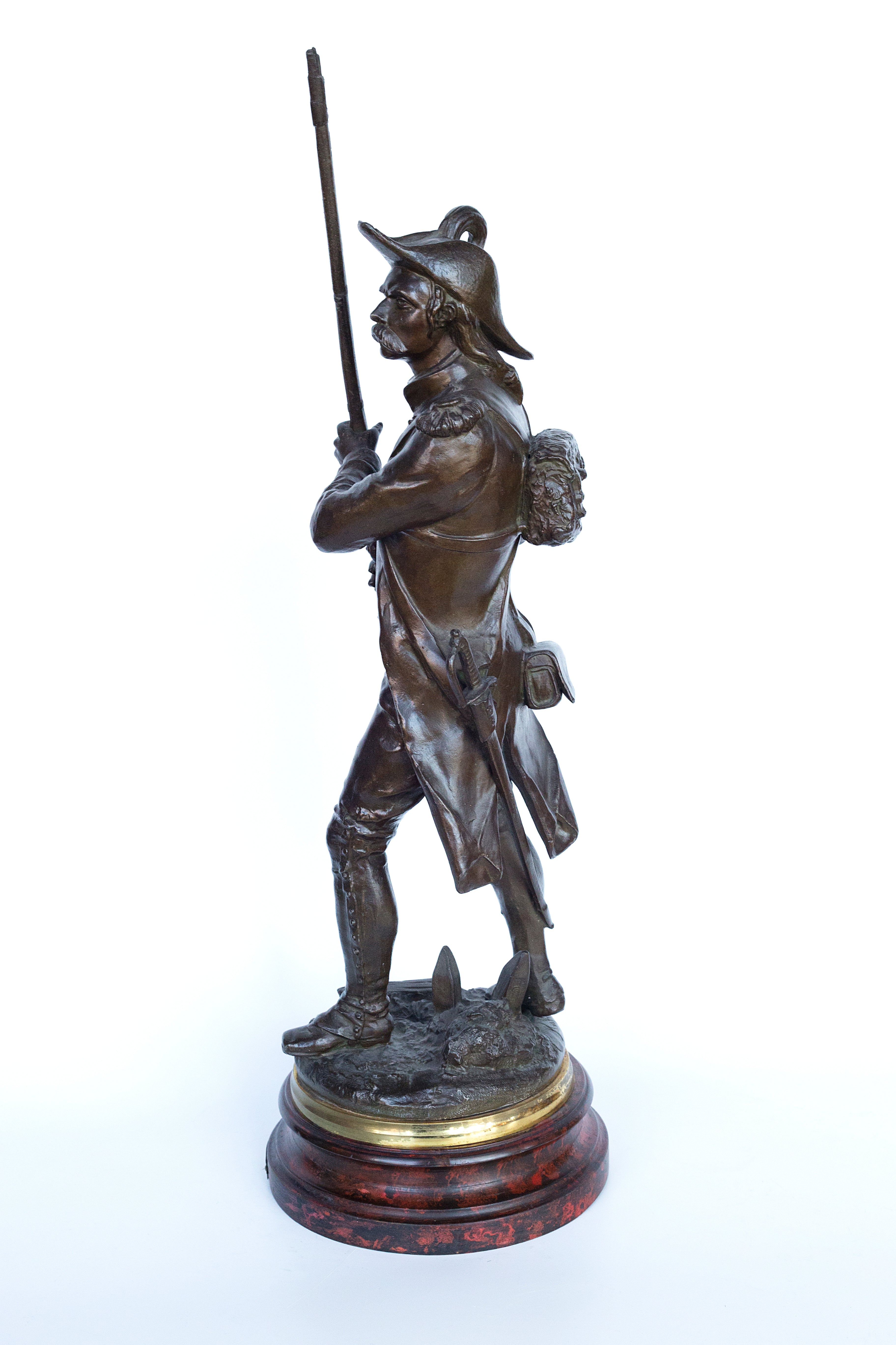 Pair of rare “LA Victoire” and “La Patrie en Danger” sculptures by Charles Anfrie