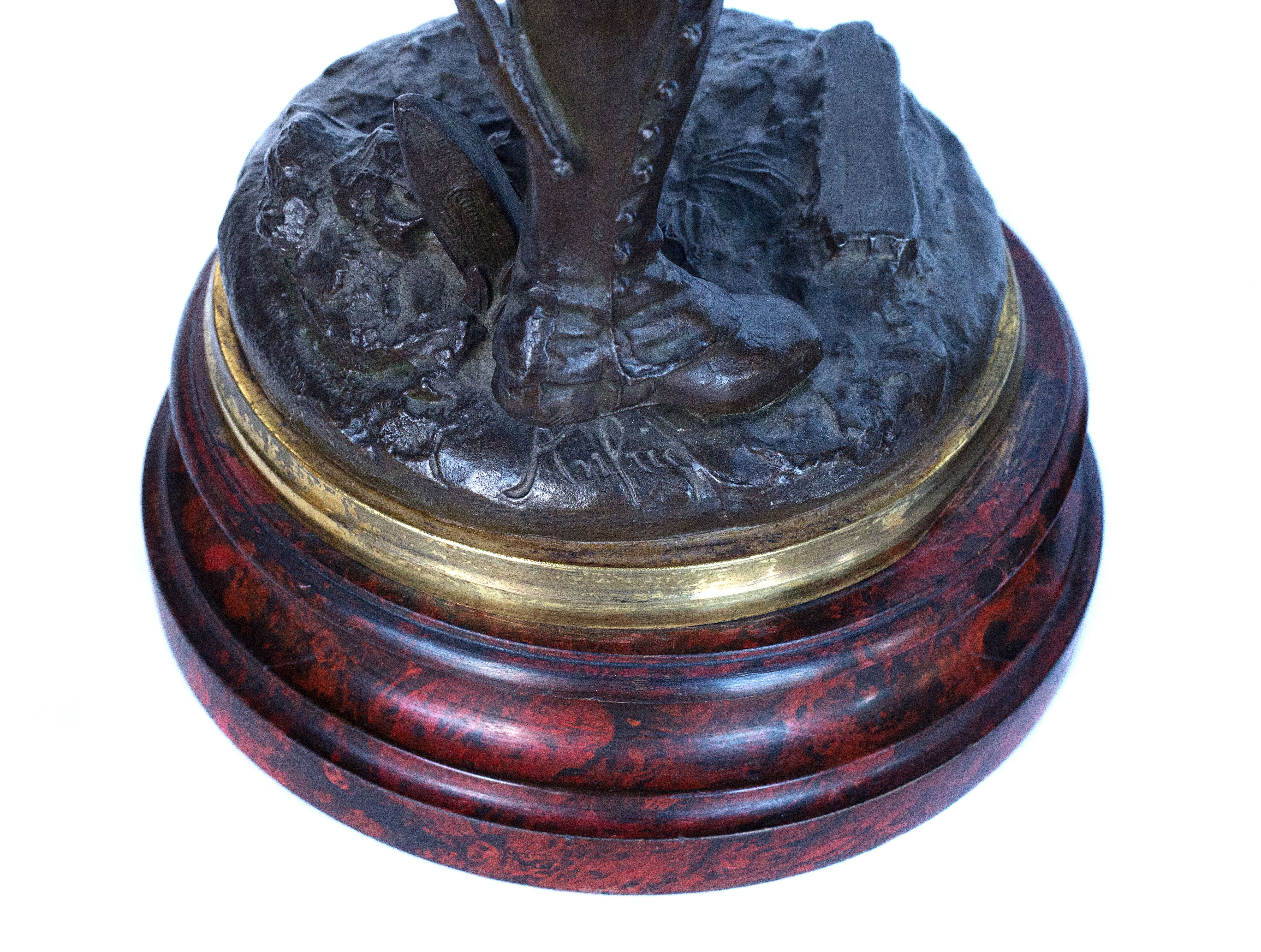Pair of rare “LA Victoire” and “La Patrie en Danger” sculptures by Charles Anfrie