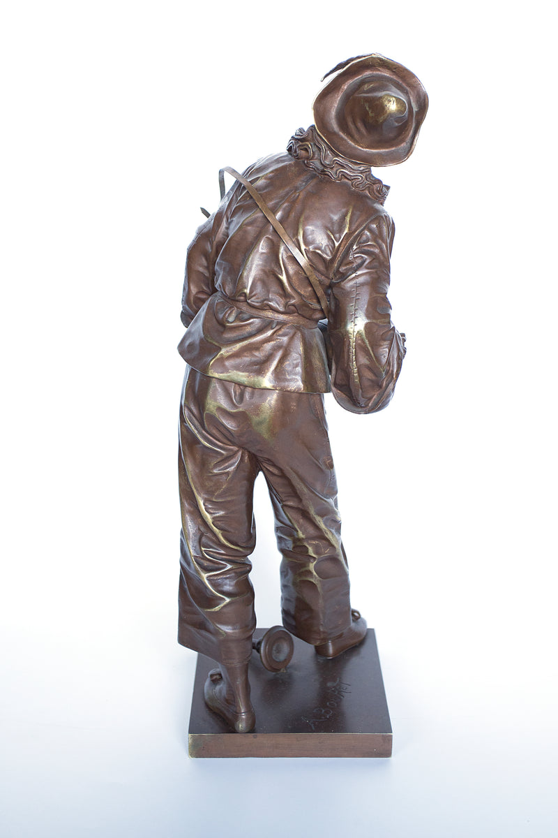 A vintage bronze sculpture by Pierre Ernest Bouret