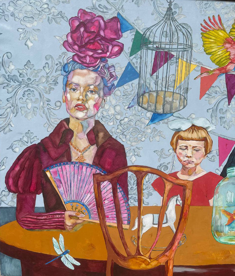 Oil painting by Jana Nesteroviča "Family", 2018