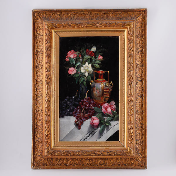 Unsigned picturesque depicting still life with flowers