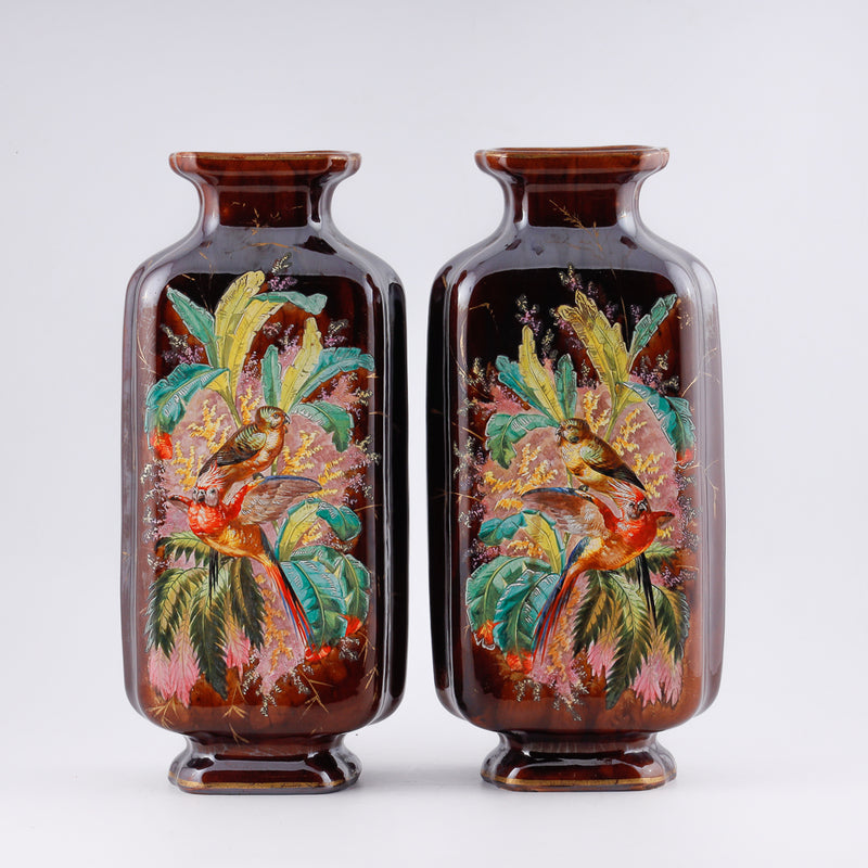 Pair of Antique Oriental ceramic vases