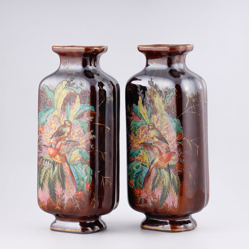 Pair of Antique Oriental ceramic vases