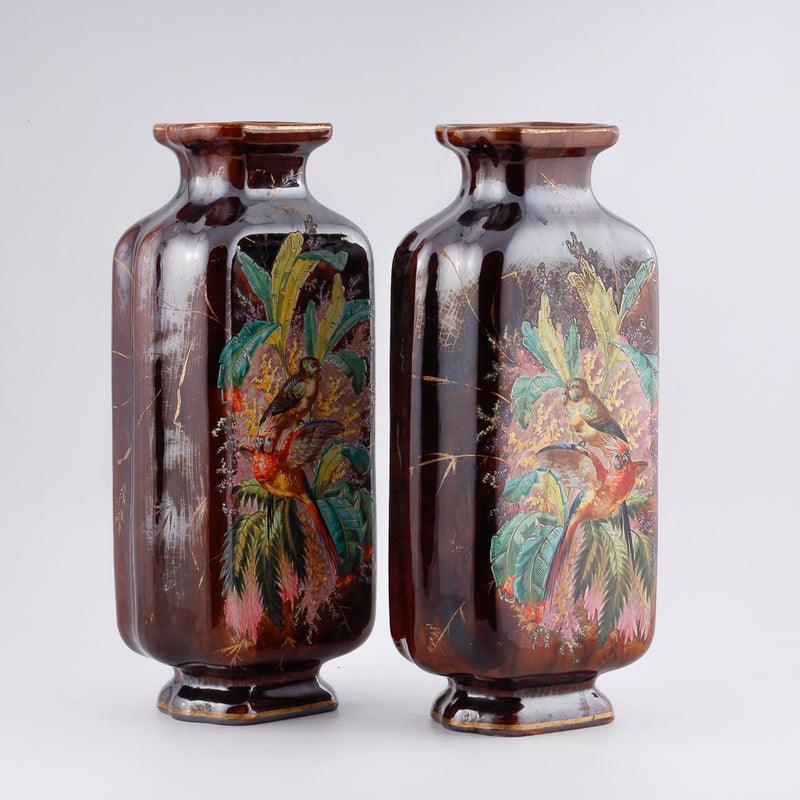 Pair of Antique Oriental ceramic vases